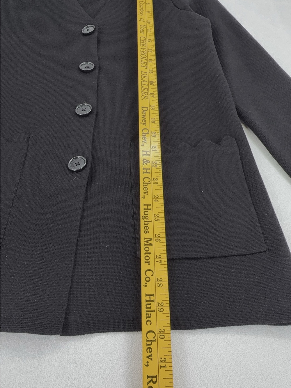 kate spade Scalloped Sweater Blazer black size xs/s - Picture 8 of 8